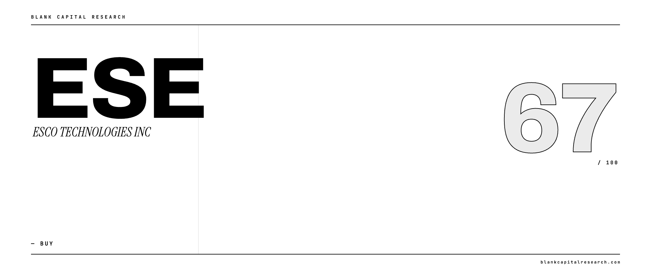 ESCO TECHNOLOGIES INC (ESE) Is Wall Street's Safest Bet. What Could Go Wrong?