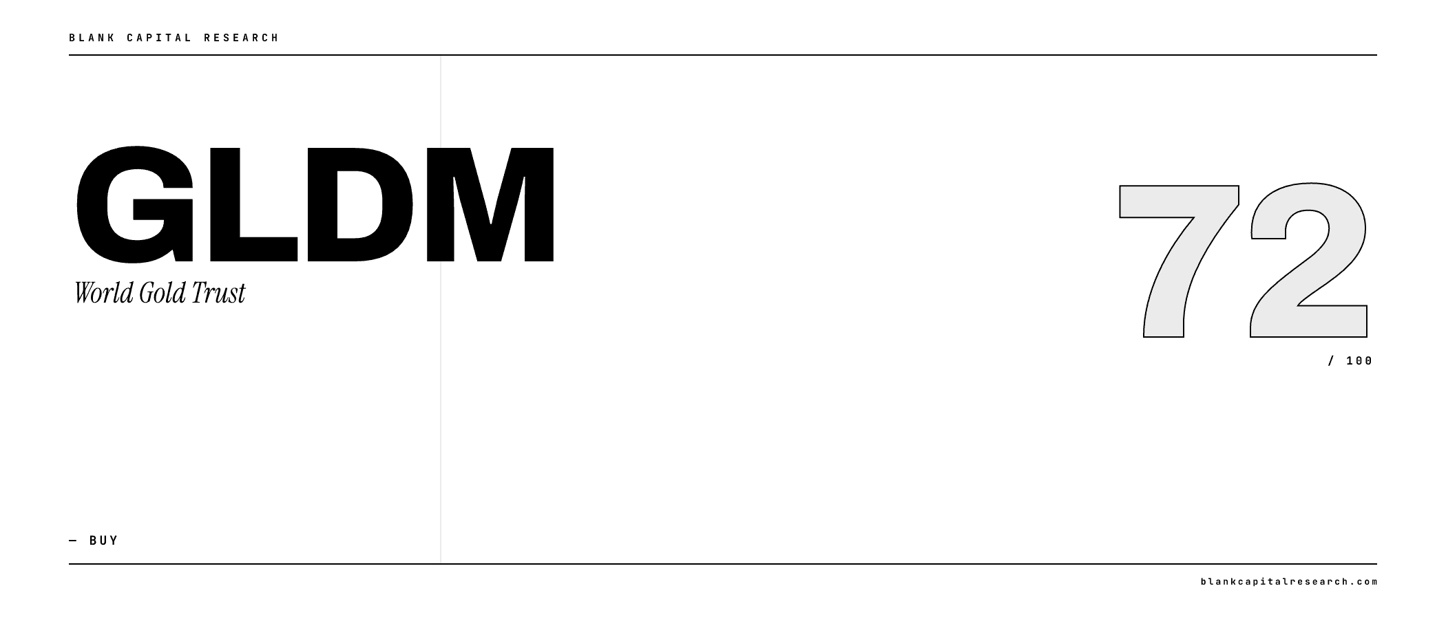 World Gold Trust (GLDM): What Six Quantitative Factors Reveal About This Finance, Insurance, And Real Estate Stock