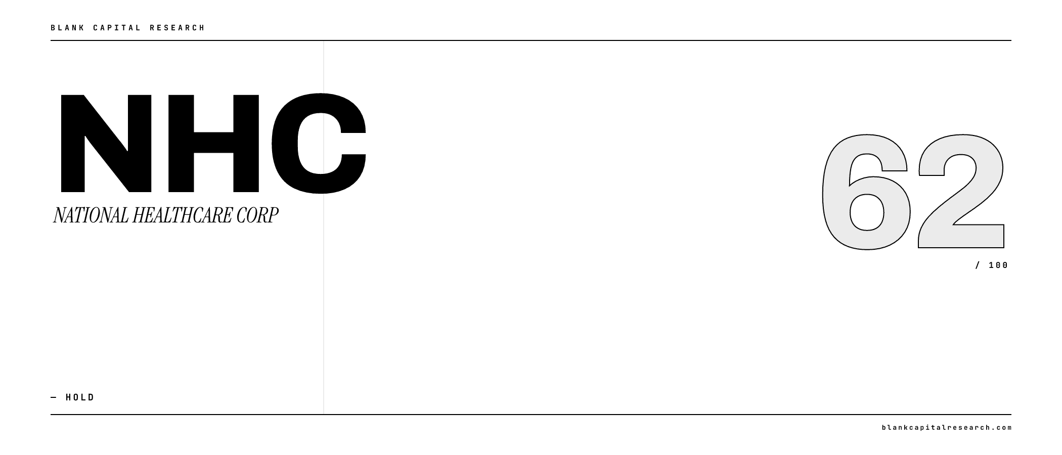 NATIONAL HEALTHCARE CORP (NHC) Is Wall Street's Safest Bet. What Could Go Wrong?