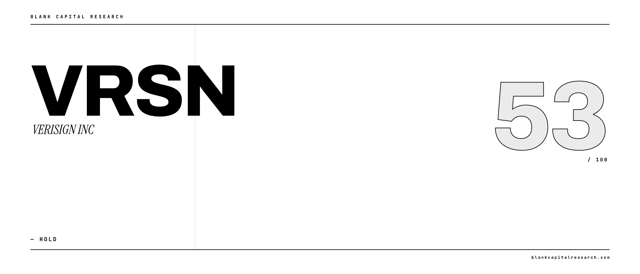 VERISIGN INC/CA (VRSN) Is Wall Street's Safest Bet. What Could Go Wrong?